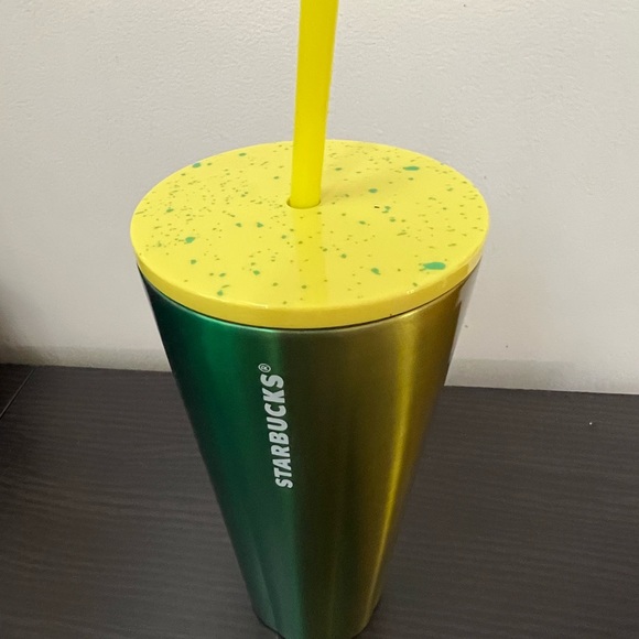 *NEW AND UNUSED* 🍋Starbucks 24oz speckled lemon lime ombré reusable tumbler🍋 - Picture 2 of 2